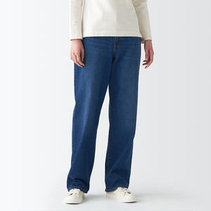 无印良品 muji 女式 弹力 牛仔 宽版裤