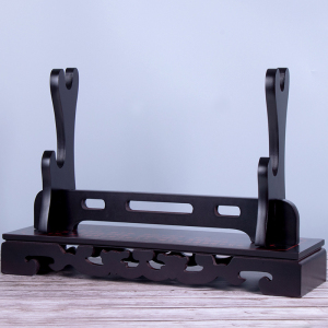 龙泉剑架宝剑剑托底座木质笛子架子武士刀双层刀剑架横放大号刀托