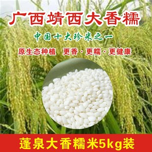 糯米 广西糯米 广西靖西特产 靖西糯米 靖西大香糯 5kg装