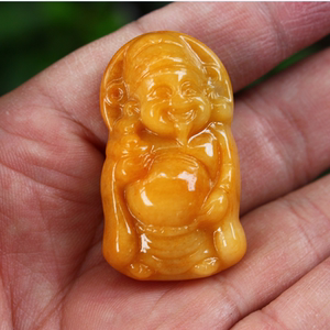 翡翠满色黄翡挂件