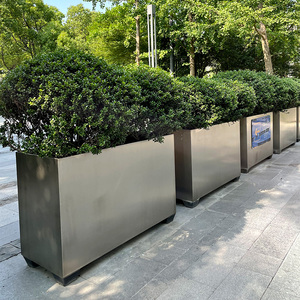 铝合金不锈钢花箱组合酒店户外花盆商业广场定制花槽长方形花架