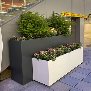 户外售楼部铁艺花盆花槽花箱长凳组合长方形隔断阳台花坛花架定制