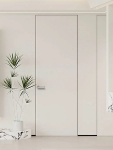隐形门无框隐框涂料极窄铝木门暗门烤漆生态铝蜂窝极简卧室套装门