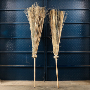 菜臻香旗舰店天猫加厚加大铁扫把竹子杆 草扫把扫帚 工地笤帚 庭院