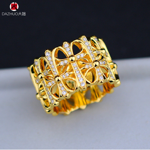 00t_1489928719513_0331淘宝【琼玖】22k金十字花镶钻单钻戒指男女