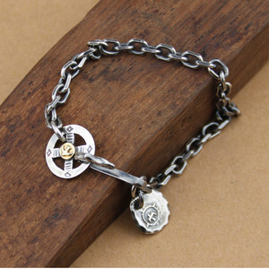 大拙goros太角链小银饼手链男女925纯银高桥吾郎goros小众设计