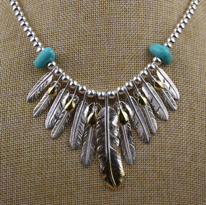 大拙高桥吾郎goros实心珠羽毛项链925纯银goros 林俊杰 木村拓哉