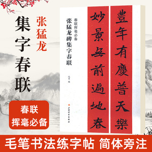 集北魏张猛龙碑楷书集字春联 古帖单字放大集字对联 春联挥毫沈菊编 黑字手写对联春联毛笔软笔楷书碑帖书法练字帖 简体旁注