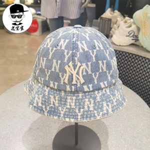 韩国专柜正品mlb帽子老花渔夫帽牛仔20春夏新款情侣男女同款cphm