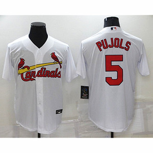 圣路易斯红雀队 St Louis Cardinals 男士 5# Pujols 棒球服球衣