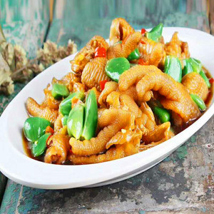 韩媛尚品 腊八蒜泡凤爪 500克大包装 微辣带骨鸡爪  零食开袋即食