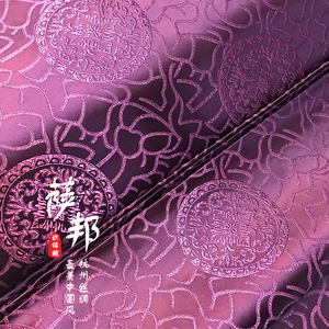 织锦缎绸缎面料布料贡缎丝绸少数民族服装面料旗袍藏袍尼龙圆饼花