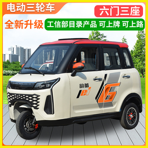 新款电动三轮车全封闭可上牌国标电瓶车成人代步家用三轮电动车