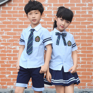 幼儿园毕业服装深圳小学生校服班服夏季套装六年级学院风学生韩国