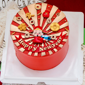 财神爷福运满满财源广进蛋糕装饰摆件开业大吉恭喜你发财插件装扮