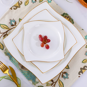 骨瓷平盘陶瓷西餐牛排盘家用盘子餐具欧式纯白色浅盘酒店餐具菜盘