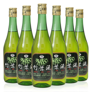 山西杏花竹叶酒青竹酒露酒475ml*6瓶整箱45度清香型纯粮食低度酒