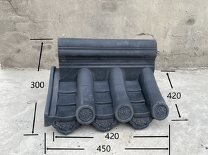 3724型机压中式仿古机制一体墙头帽双面瓦外墙围墙帽院墙帽