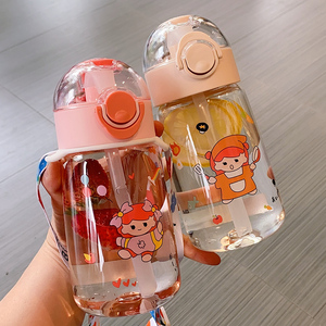 ins高颜值幼儿园创意吸管杯夏天少女心可爱水杯子防漏便携塑料杯