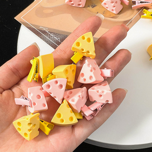 韩式奶酪发夹女小巧精致可爱日系发卡前额刘海夹子头饰侧边刘海夹