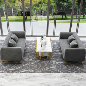 美容院售楼部酒店大堂会客接待布艺简约办公组合洽谈商务对坐沙发