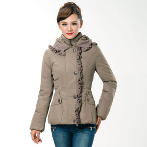 271时尚修身羽绒服半成品女短款九成品衣皮外壳翻新定制加工订做