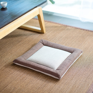 乐朴棉麻蒲团坐垫 加厚方形布艺地板打坐日式阳台飘窗榻榻米坐垫