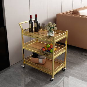 北欧餐厅移动送餐车商用酒店茶水车小推车家用收餐车手推车轻奢"