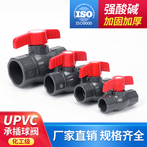 协羽PVC球阀国标日标SCH80简易JIS简单UPVC英制英标U-PVC开关美标