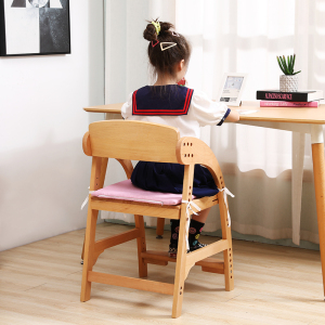 实木儿童学习椅可调节升降小学生座椅家用纯榉木写字椅子久坐餐椅