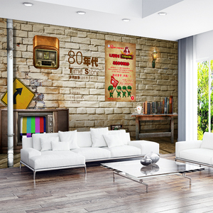 友情岁月80年代复古怀旧创意海报聚会饭店餐厅背景墙贴画壁纸自粘