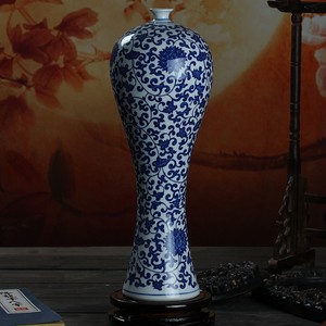 景德镇瓷器花瓶客厅创意时尚陶瓷青花瓷美人瓶家居花瓶摆件装饰品