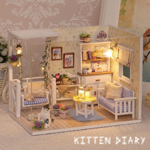 diy小屋小猫日记手工制作拼装小房子智趣屋模型玩具生日礼物女生
