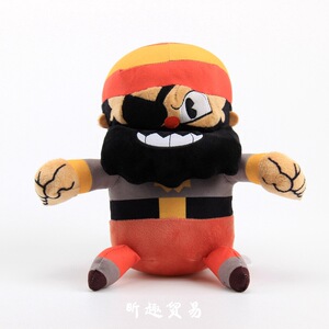 茶杯头大冒险 cuphead 海盗船长captain brineybeard毛绒公仔玩具