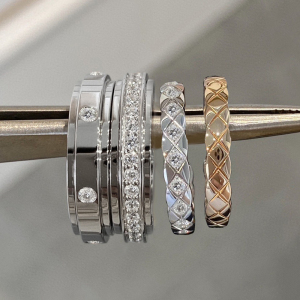 凯撒伯爵时来运转戒指男女小众设计感s925纯银满天星小ck情侣对戒