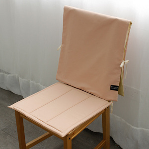 MZao日式简约酒店纯棉餐椅垫家用椅背套ins纯色餐厅定做logo坐垫