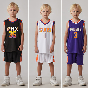 太阳队杜兰特35号球衣篮球服套装儿童大人亲子夏季打球印名字定制