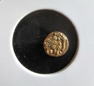 古印度西恒伽王朝fanam金币 2>.(欣赏)