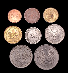 [特价]联邦德国1950-2001年8枚全套硬币欧洲西德意志联邦共和国