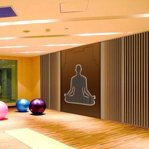 养生瑜伽馆墙纸3d简约禅意风格装修健身房前台背景墙布舞蹈室壁纸