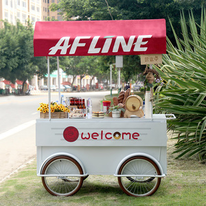 网红餐车商用推车小吃车奶茶咖啡冰淇淋售卖车定制移动美食摊位车