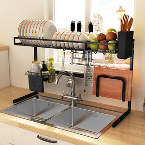 厨房置物架水槽上方沥水架碗碟用品家用大全滤水碗筷不锈钢收纳架