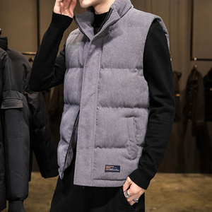 代购棉马甲男2020秋冬新款灯芯绒棉背心羽绒棉坎肩男潮流保暖马夹