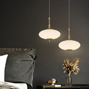 诺福克轻奢全铜主卧床头吊灯新中式 现代简约吧台小吊灯卧室灯具