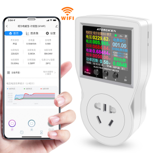 炬为wifi智能插座电表远程数显电压表电流表功率计电力监测仪包邮