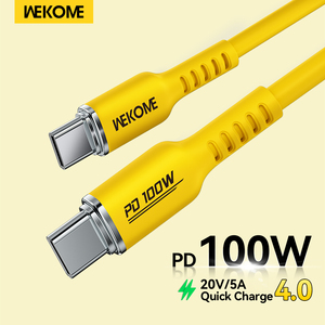 WEKOME 100W Type C Fast Charging Liquid Silicone Cable闪充数据线PD20W适用于苹果华为小米安卓手机