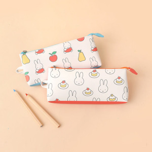 miffy兔皮质三角笔袋 米飞兔 米菲兔文具收纳铅笔盒