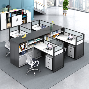 办公家具职员办公桌椅组合简约4人6人屏风卡位公司办公室员工桌