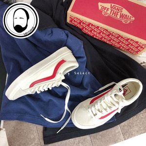 vans范斯style 36权志龙gd同款白红色板鞋男女休闲鞋vn0a3dz3oxs