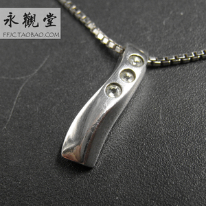永观堂【vintage珠宝孤品】日本制 小众品牌canal4℃纯银吊坠项链